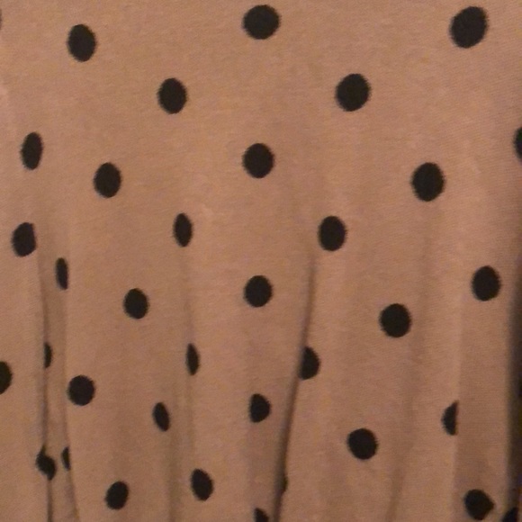 NWT 7th Avenue brown poke dotted sweater - Picture 6 of 7